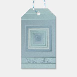 Vintag Inspiriert geometrische Quadrate Geschenkanhänger