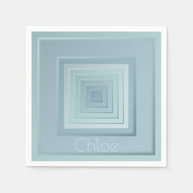 Vintag Inspiriert geometrische Quadrate Serviette (Vorderseite)