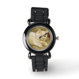 Vintag Inspiriert Kittenmalerei Kid's Armbanduhr