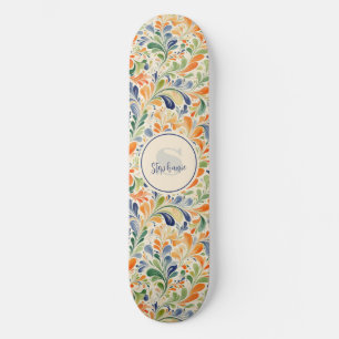 Vintag Inspiriert Paisley Leaf Muster (4) Skateboard
