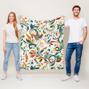 Vintag Inspiriert Paisley Leaf Muster Fleecedecke