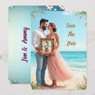 Vintag Inspiriert Strand Save the Date