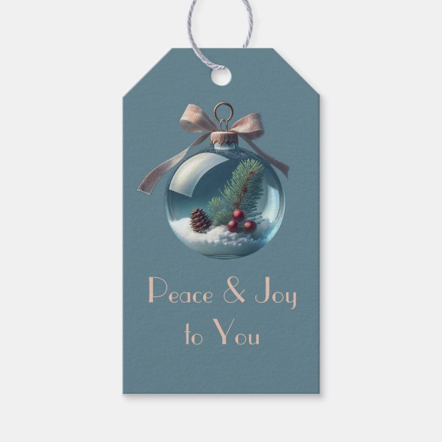 Vintag Inspiriert Weihnachtsfeiertage Geschenkanhänger (Vorderseite)