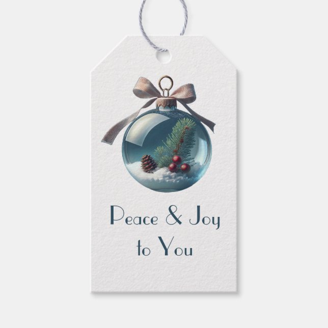 Vintag Inspiriert Weihnachtsfeiertage Geschenkanhänger (Vorderseite)