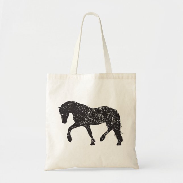 Vintag-inspirierte Trotting PferdeTasche Tragetasche (Vorne)