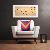 Vintag Inspirierte Zickzack Rote Flotte