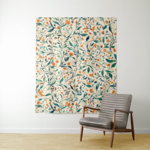 Vintag-Inspiriertes Paisley Leaf-Muster (3) Wandteppich