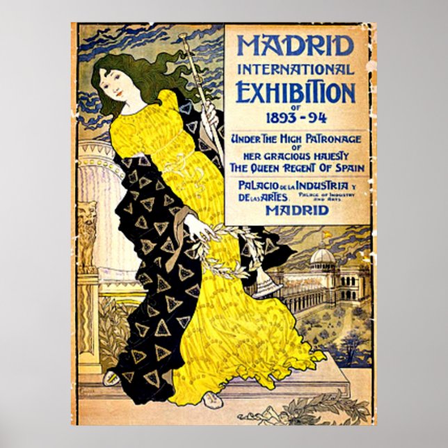 Vintag: Internationale Messe Madrid, 1893-1994 Poster (Vorne)
