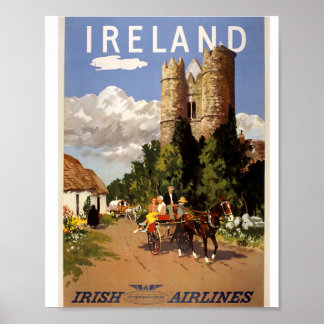 Vintag Irish Airlines Reiseplakat Poster
