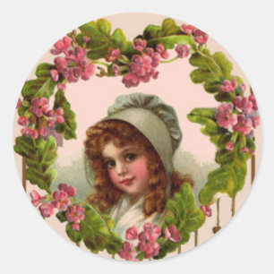 Vintag Irish Girl Sticker