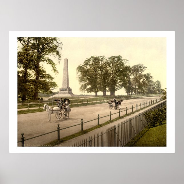 Vintag Irland, Phoenix Park Dublin Poster (Vorne)