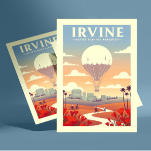 Vintag Irvine California Postkarte