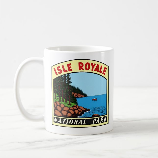 Vintag Isle Royal Nation Park Michigan Kaffeetasse (Links)