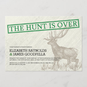 Vintag ist die Jagd über Hochzeitseinladungen Einladung