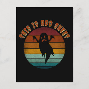 Vintag ist dies ein Bootschild Halloween-Geist Postkarte
