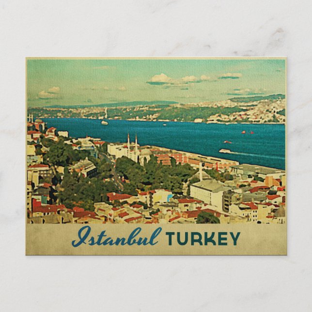 Vintag Istanbul Türkei Postkarte (Vorderseite)