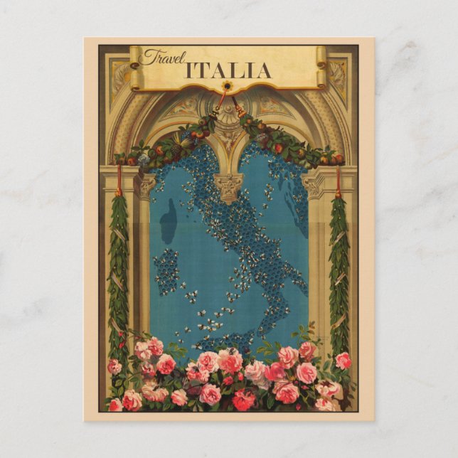 Vintag Italien Italienische Karte (Vorderseite)
