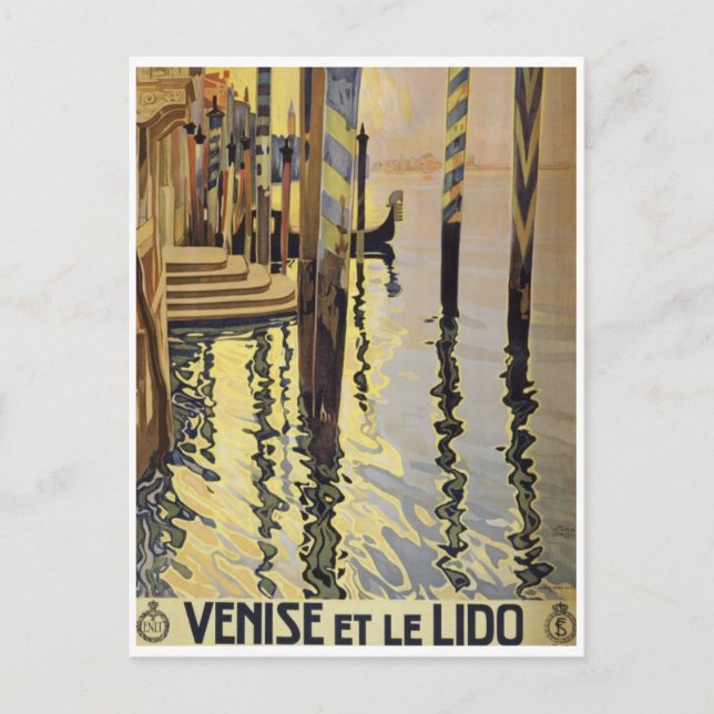 Vintag Italien Reiseplakat Postkarte (Vorderseite)