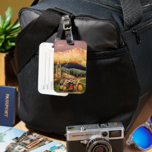 Vintag Italy Travel custom monogram Gepäckanhänger
