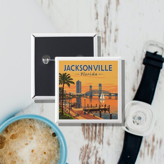 Vintag Jacksonville Florida Button (Von Creator hochgeladen)