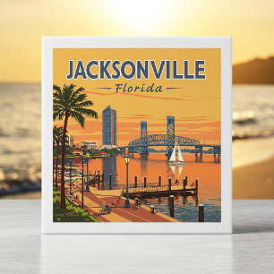 Vintag Jacksonville Florida Fliese