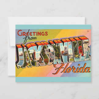 Vintag Jacksonville Florida Postkarte