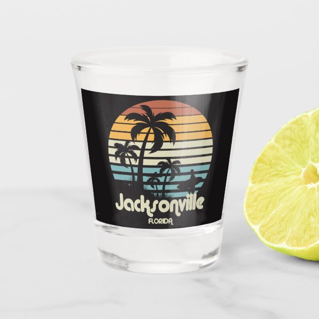 Vintag Jacksonville Florida Schnapsglas (Vorderseite)