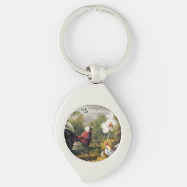 Vintag Jakob Bogdani Der Kampf der Cocktails Schlüsselanhänger (Vorderseite)