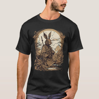 Vintag Japanisch Art Samurai Rabbit T Shirt