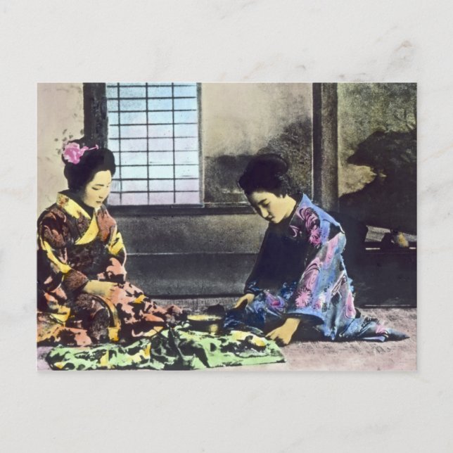 Vintag Japanisch Die magische Laterne Postkarte (Vorderseite)