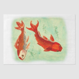 Vintag Japanisch Koi Fish Decoupage Seidenpapier