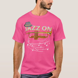 Vintag Jazz auf Trumpet Blues Music Liebhaber T-Shirt