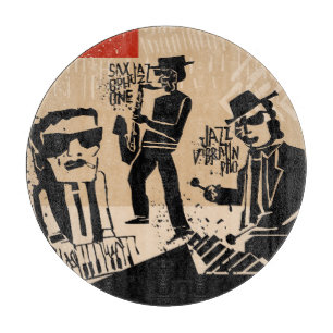 Vintag Jazz Band Poster: Cooles Design Schneidebrett