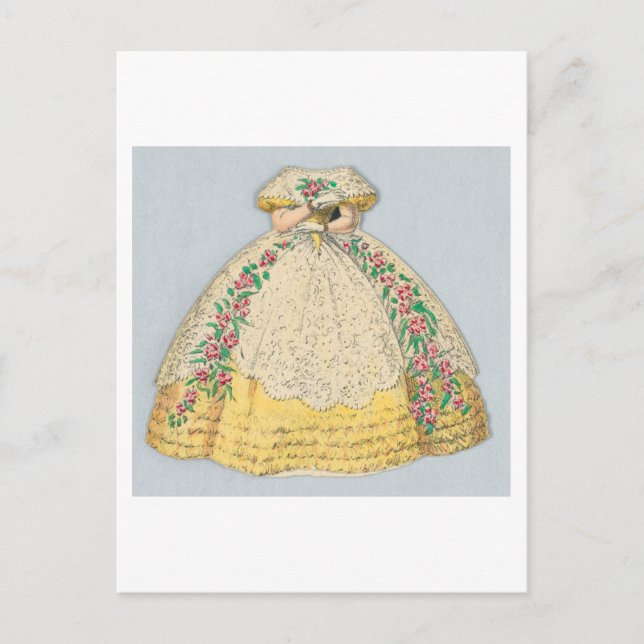 Vintag Jenny Lind Paper Doll Postkarte (Vorderseite)