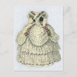 Vintag Jenny Lind Paper Doll Postkarte