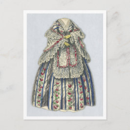 Vintag Jenny Lind Paper Doll Postkarte