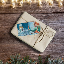 Vintag Jenny Nyström Custom Frohe Weihnachten Geschenkanhänger