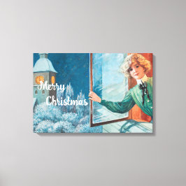 Vintag Jenny Nyström Custom Frohe Weihnachten Leinwanddruck