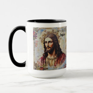 Vintag Jesus Christlich Personalisierter Name Tasse
