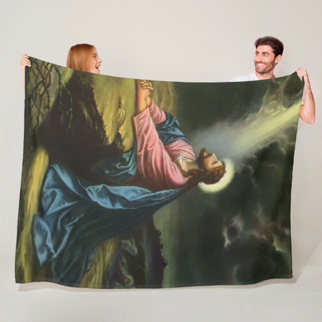 Vintag Jesus Christus beten, Garten von Gethsemane Fleecedecke (Beispiel)