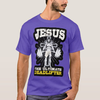 Vintag Jesus er Ultimate Deadlifter Funny Christi T-Shirt