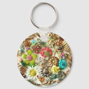 Vintag Jewels Floral Schlüsselanhänger