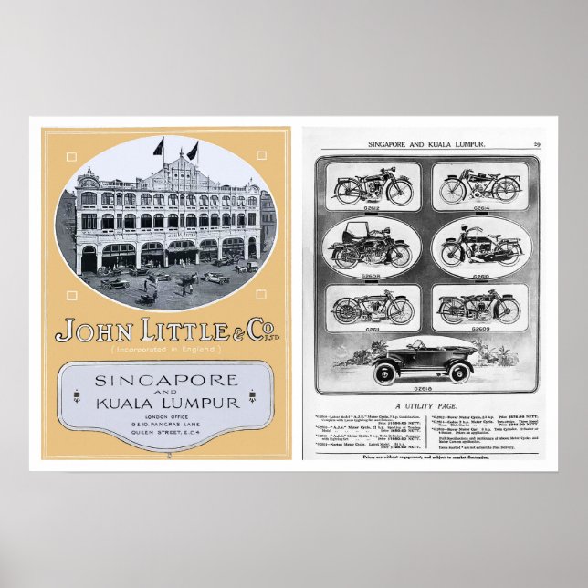 Vintag John Little Advertising Print Poster (Vorne)