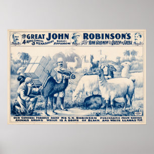 Vintag John Robinson Circus Poster