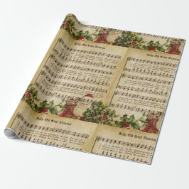 Vintag Jolly Old Saint Nicholas Christmas Carol Geschenkpapier