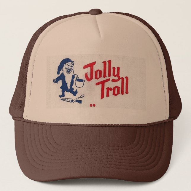 Vintag Jolly Troll Smorgasbord Hat Truckerkappe (Vorderseite)