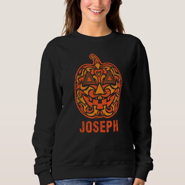 Vintag Joseph Halloween Sugar Skull Design Sweatshirt (Vorderseite)