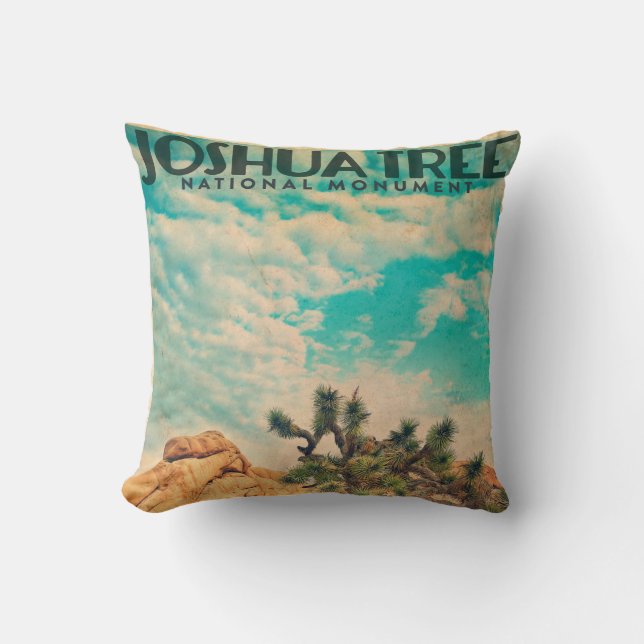 Vintag Joshua Tree Throw Kissen (Vorderseite)