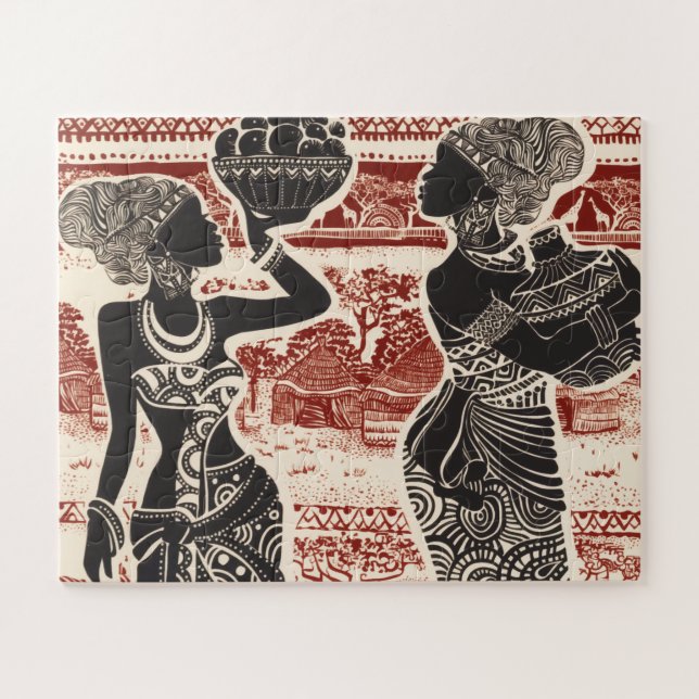 Vintag Joy Tribal African Women Village (Horizontal)