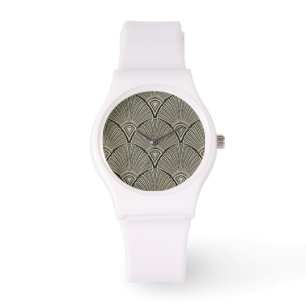 Vintag,Jugendstil,beige,grau,art Deko, französisch Armbanduhr